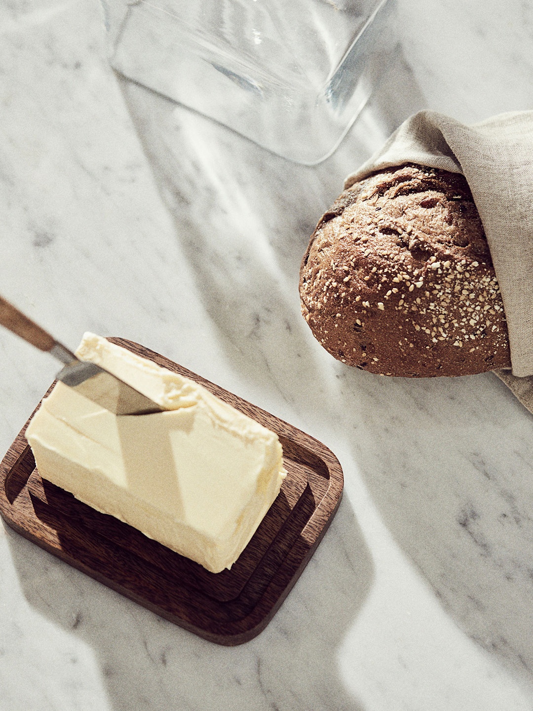 

H&M Beige Glass-Cloche Butter Dish