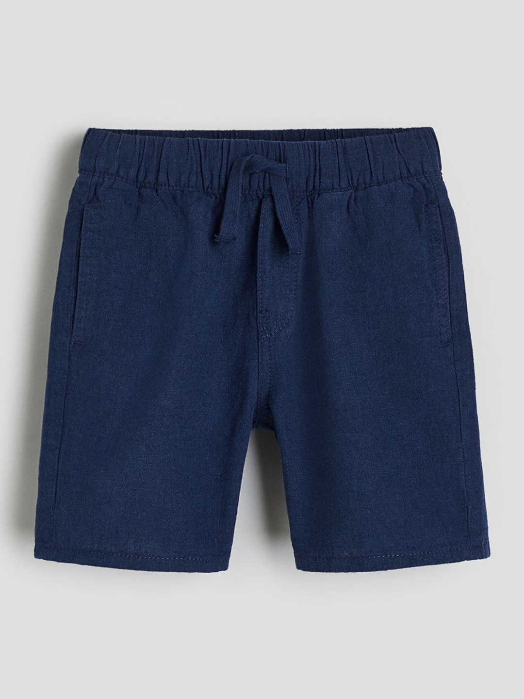 

H&M Boys Linen-Blend Pull-On Shorts, Blue