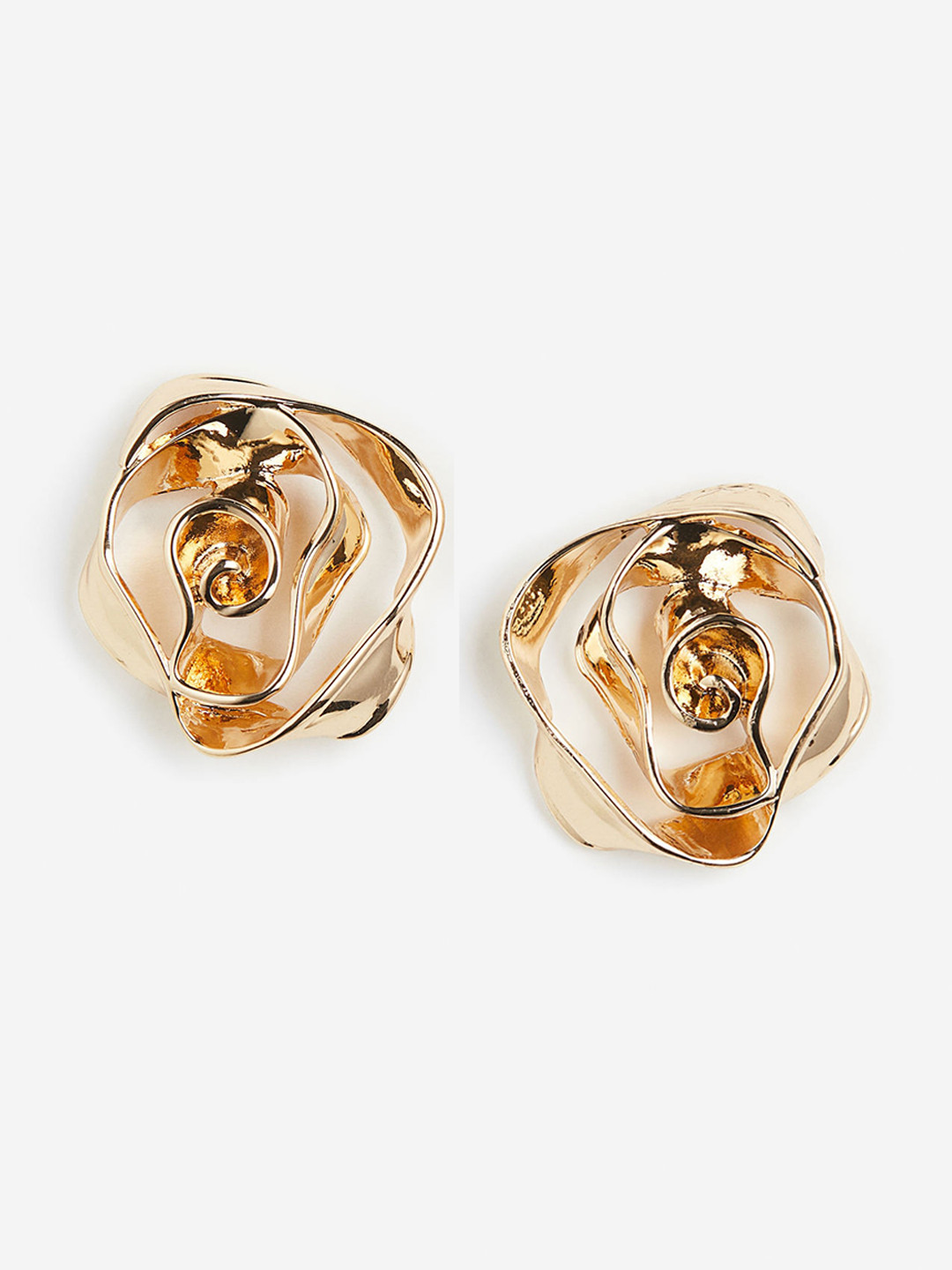 

H&M Rose Earrings, Gold