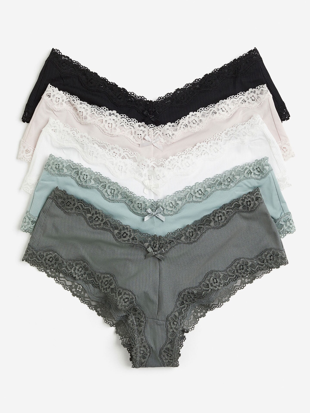 

H&M Women 5-Pack Hipster Briefs, Green