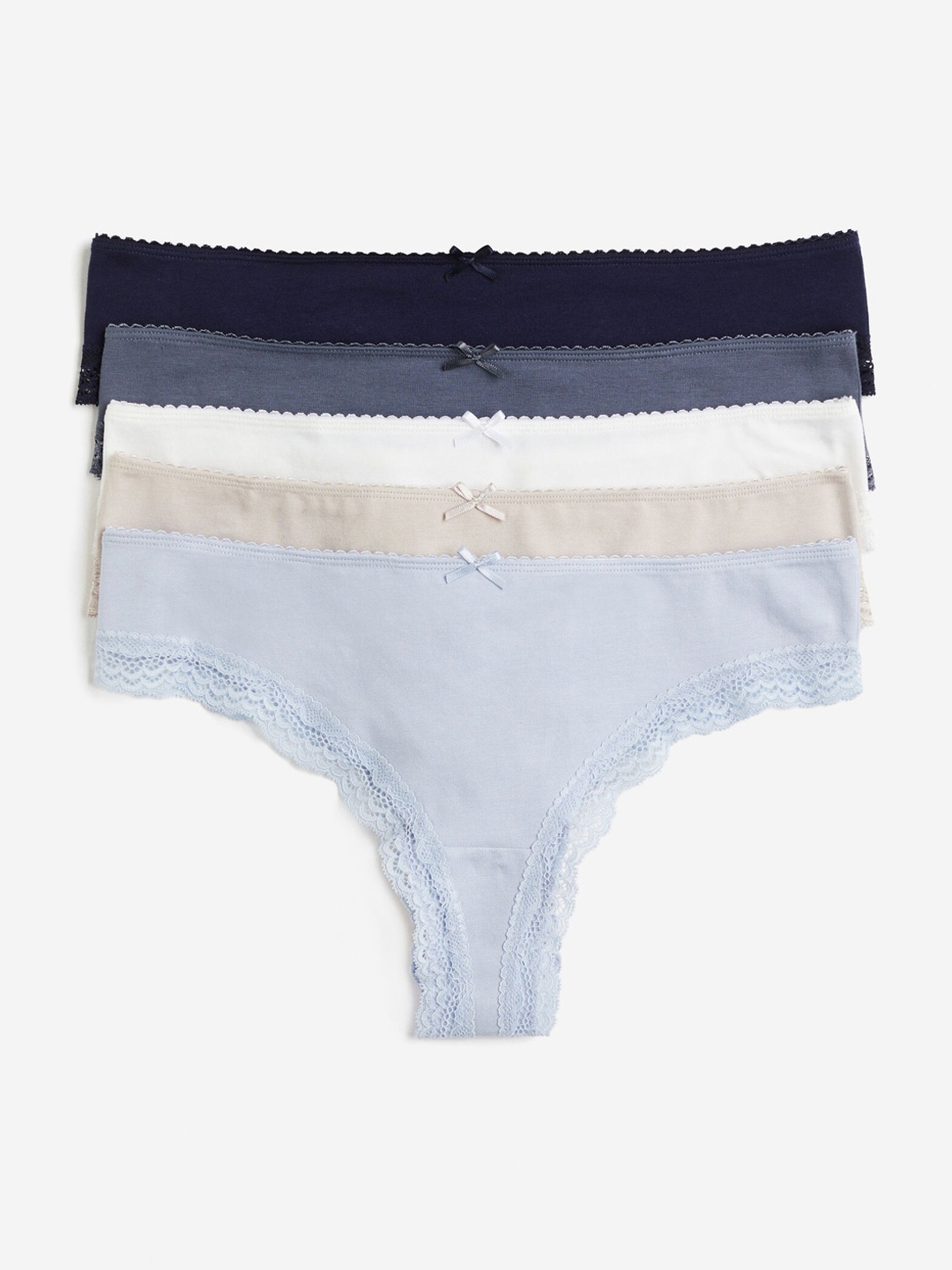 

H&M Women 5-Pack Brazilian Briefs, Blue