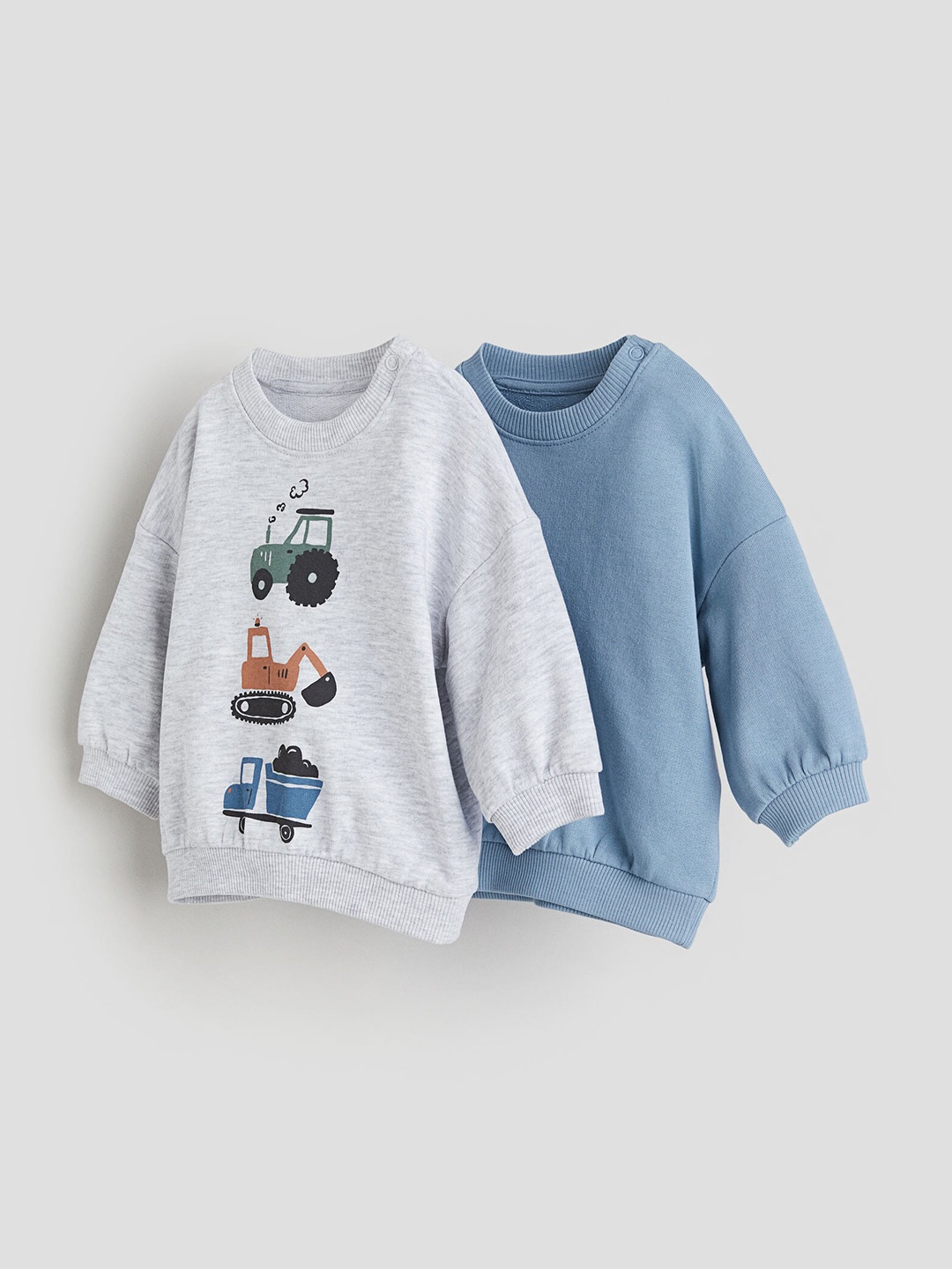 

H&M Boys 2-Pack Cotton Sweatshirts, Blue