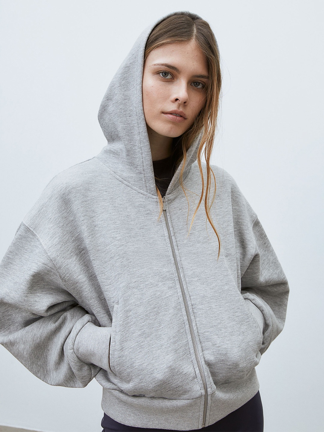 

H&M Zip-Through Hoodie, Grey