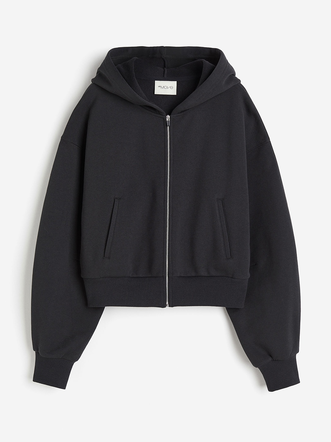 

H&M Women Zip-Through Hoodie Sweatshirt, Black