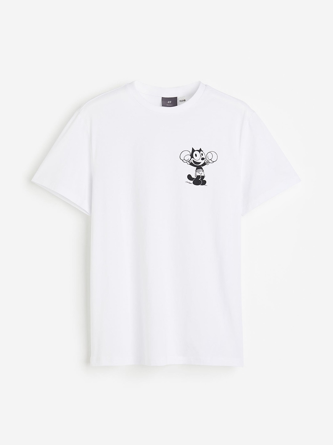 

H&M Men Pure Cotton Regular Fit T-shirt, White