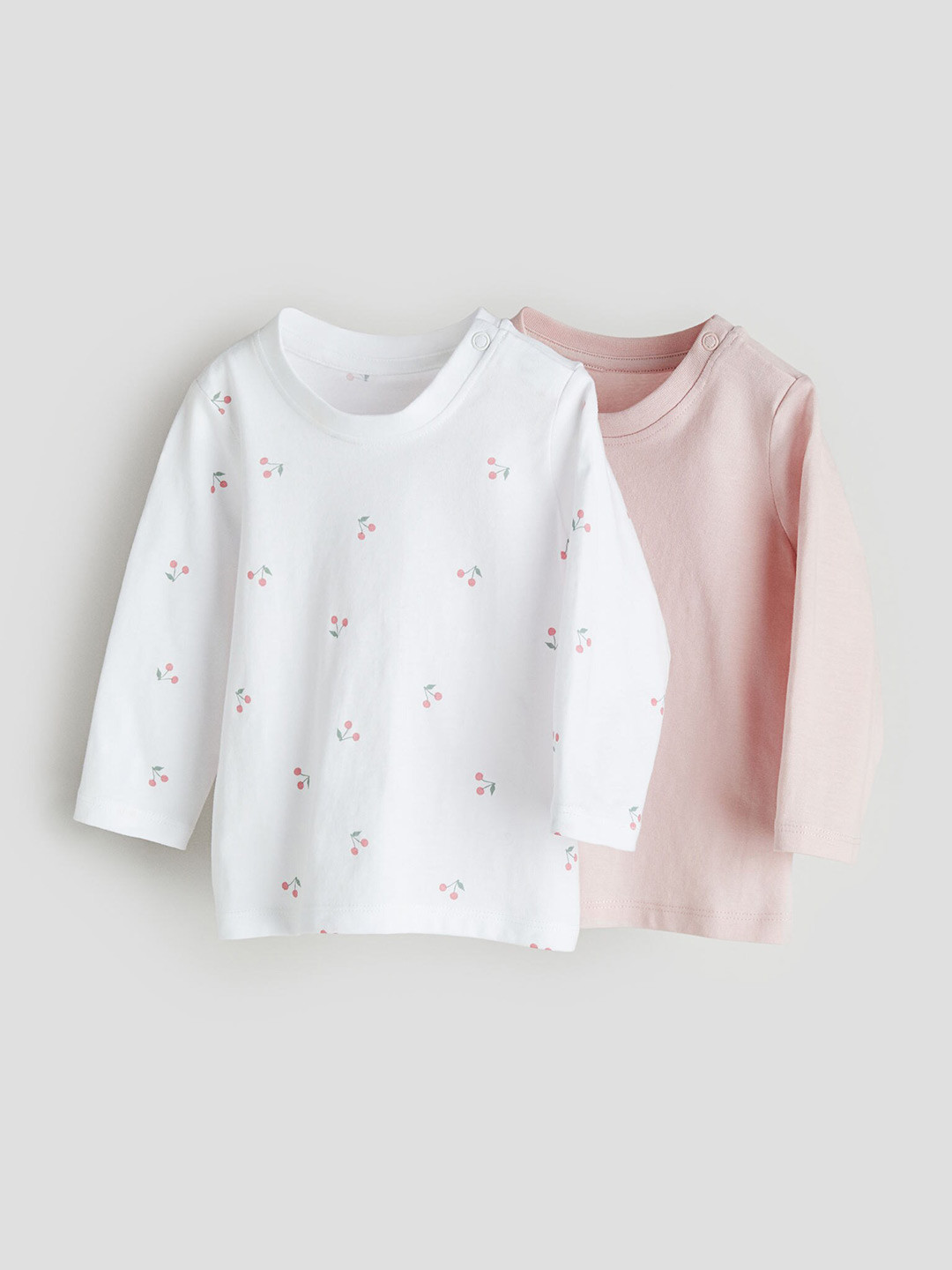 

H&M Boys 2-Pack Long-Sleeved Jersey Tops, White