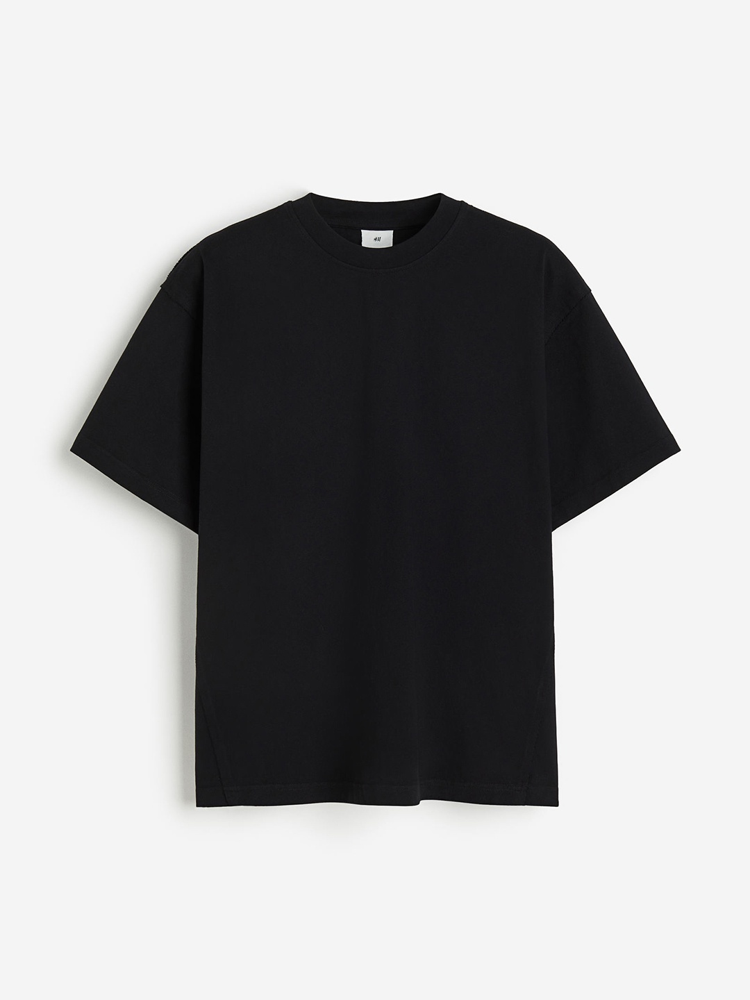 

H&M Men Pure Cotton Loose Fit T-shirt, Black