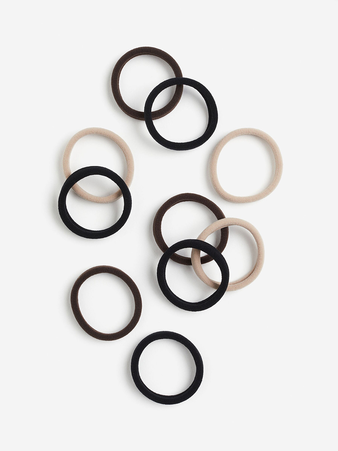 

H&M 10-Pack Hair Elastics, Beige