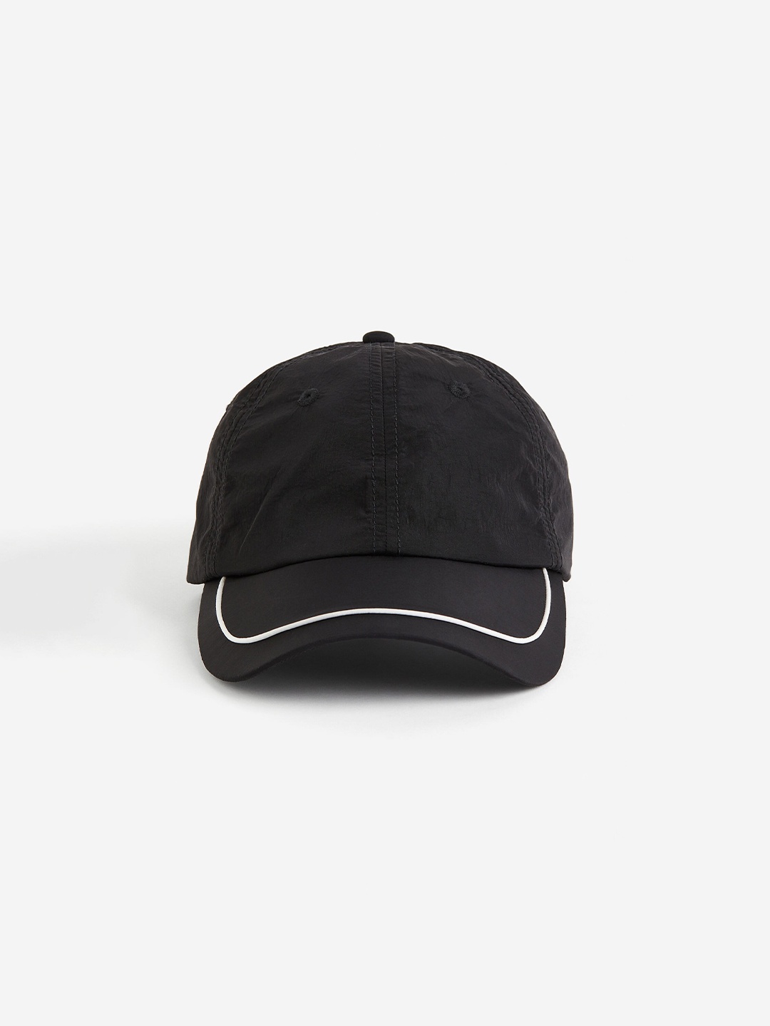 

H&M Women Piping-Detail Nylon Caps, Black