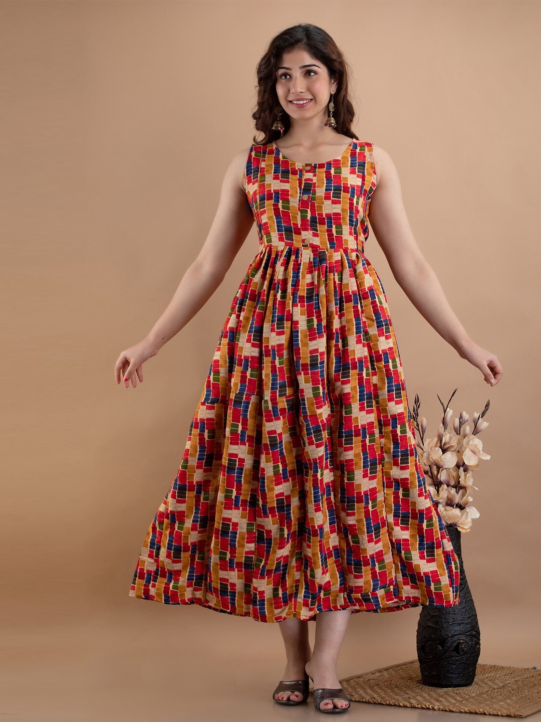 

PARIKSHIT Print Fit & Flare Maxi Dress, Multi