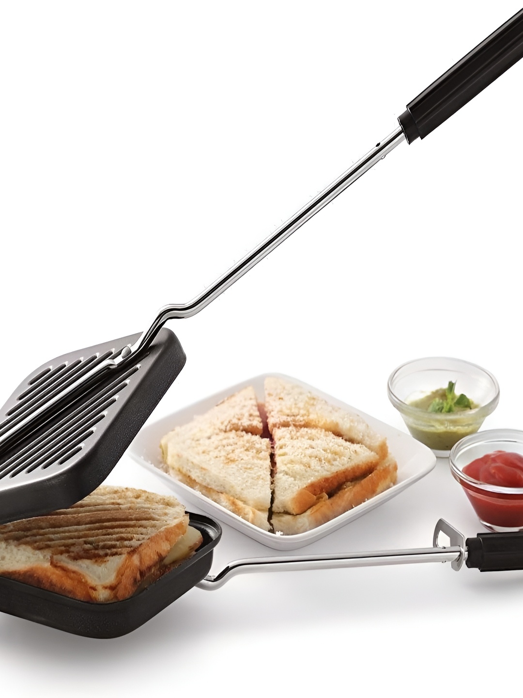 

RBGIIT Black & Silver Toned Non-Stick Gas Sandwich Toasters