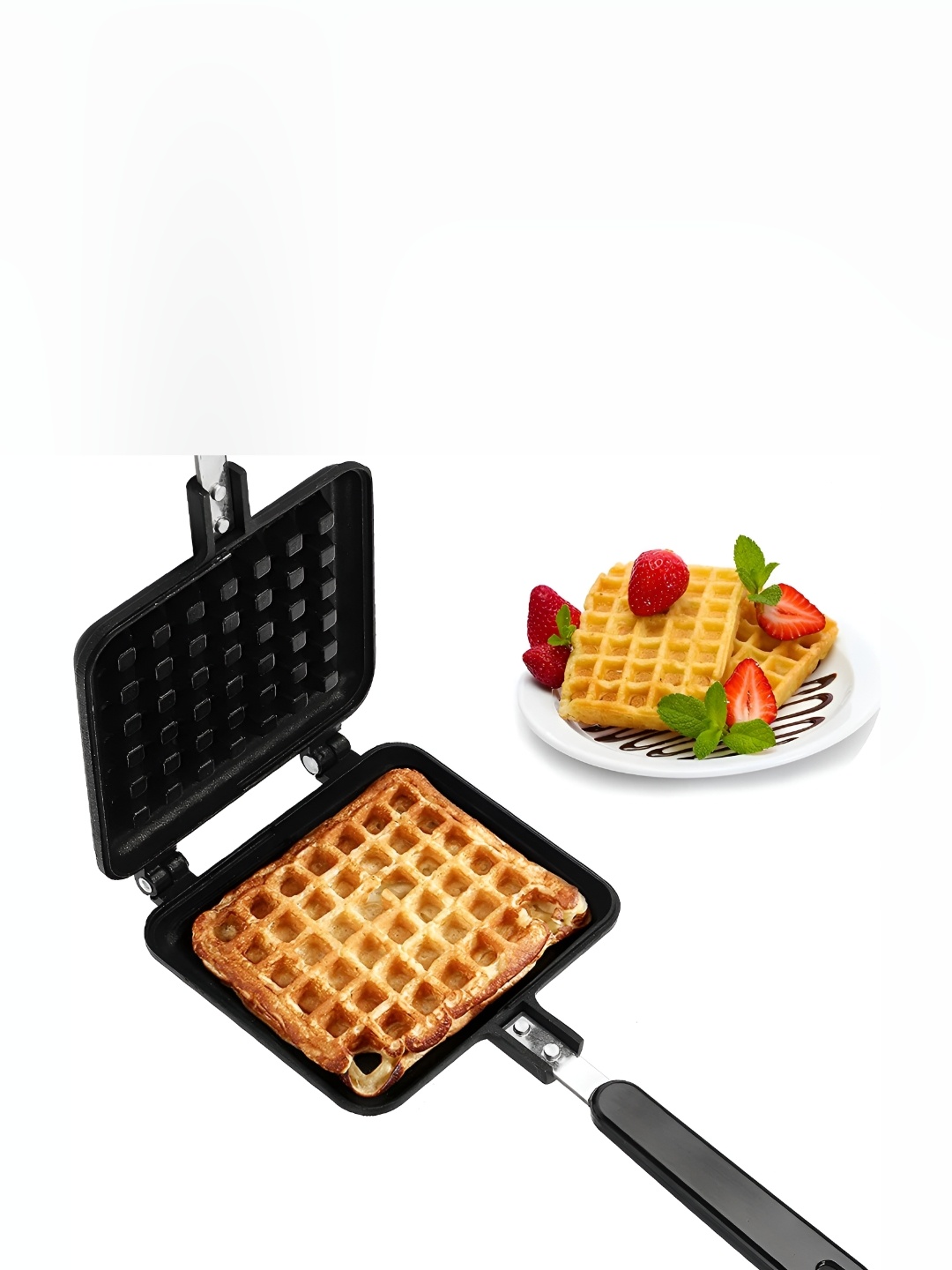

RBGIIT Black Non-Stick Gas Waffle Toasters