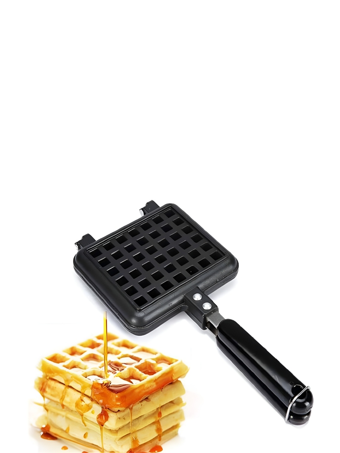 

RBGIIT Black Non-Stick Gas Waffle Toasters