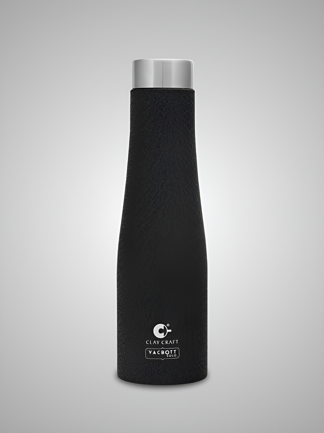 

CLAY CRAFT Black & Silver-Toned Brand Logo Single Wall Water Bottle 1l