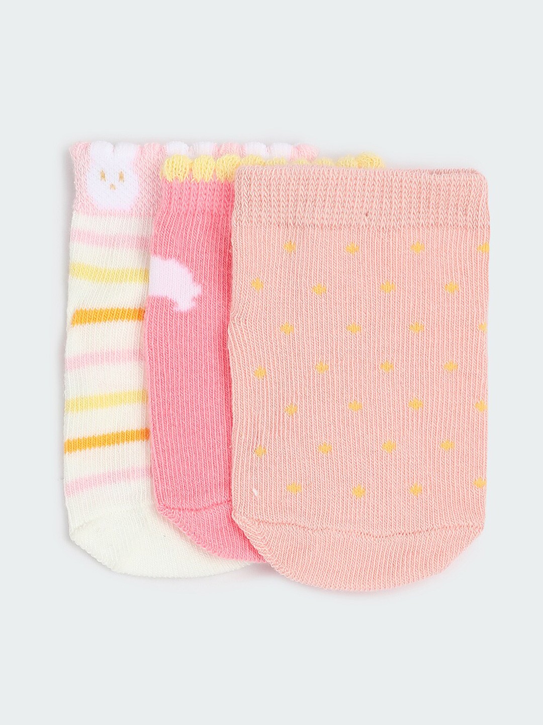 

max Infant Pack Of 3 Shoe Liners, Pink