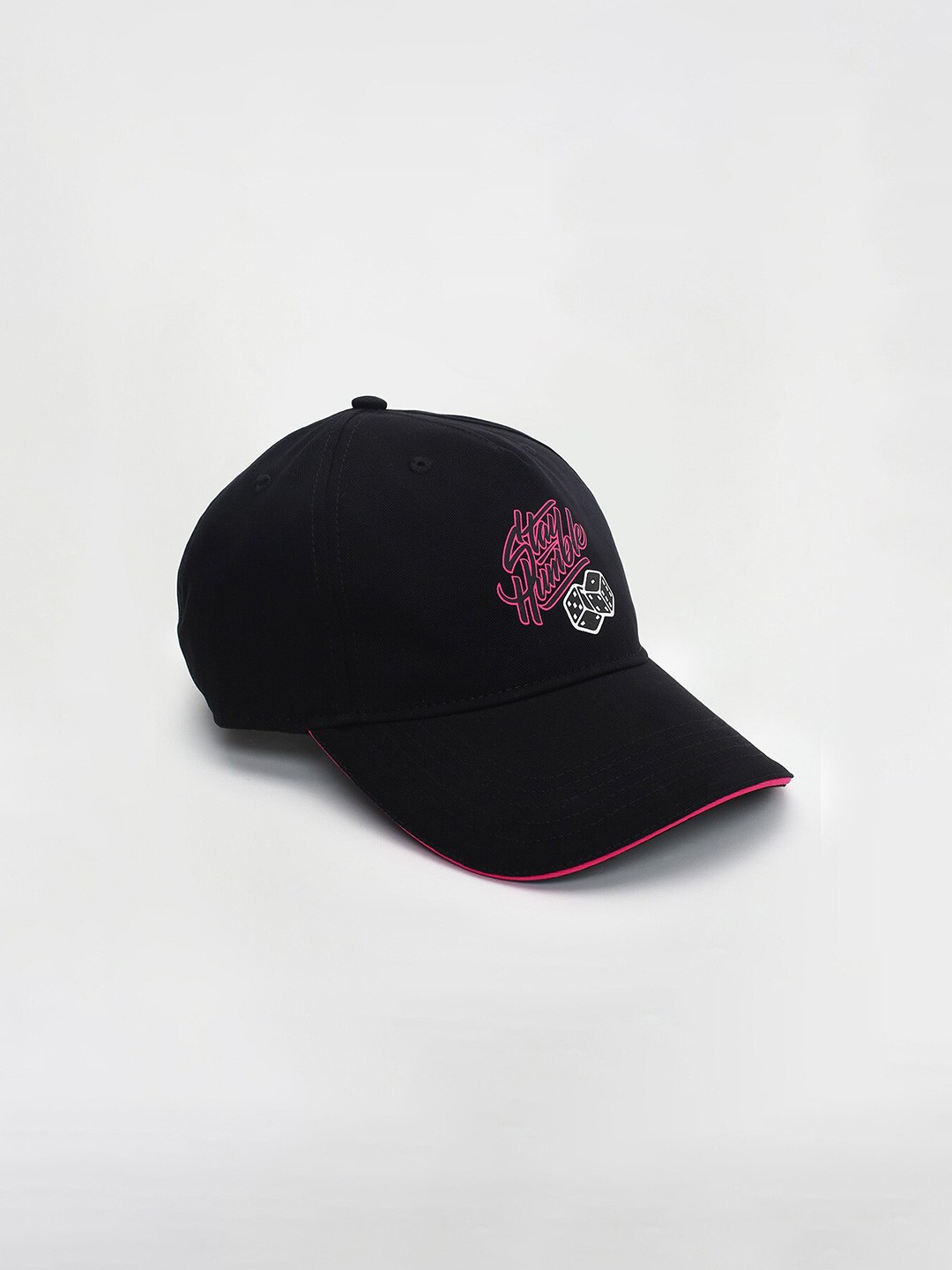 

max Women Printed Pure Cotton Baseball Cap, Black