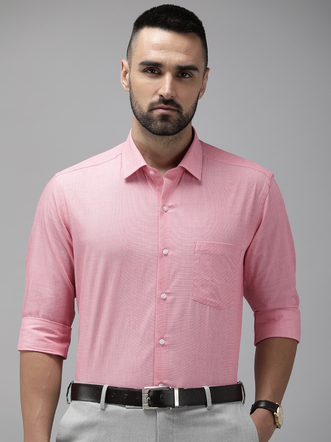 

Arrow Men Original Slim Fit Pure Cotton Formal Shirt, Pink