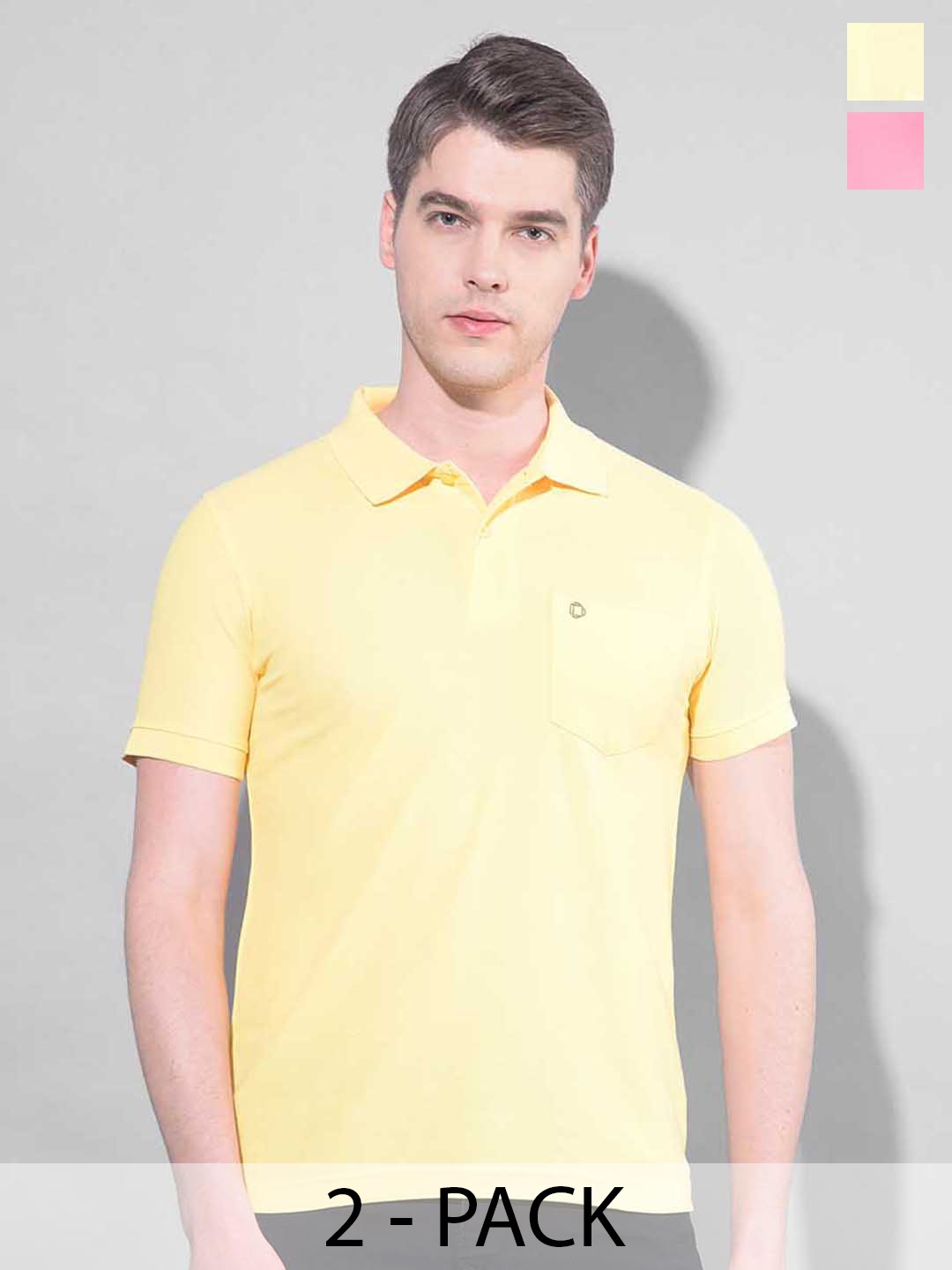 

Dollar Men 2 Polo Collar Pockets T-shirt, Multi