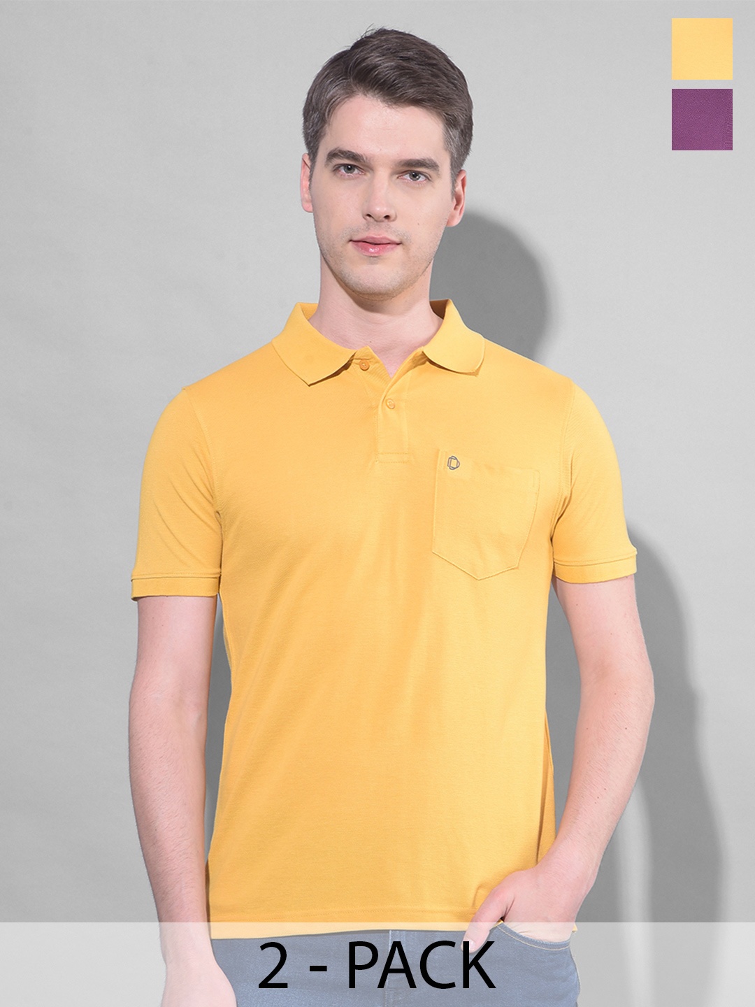

Dollar Men 2 Polo Collar Cut Outs T-shirt, Multi