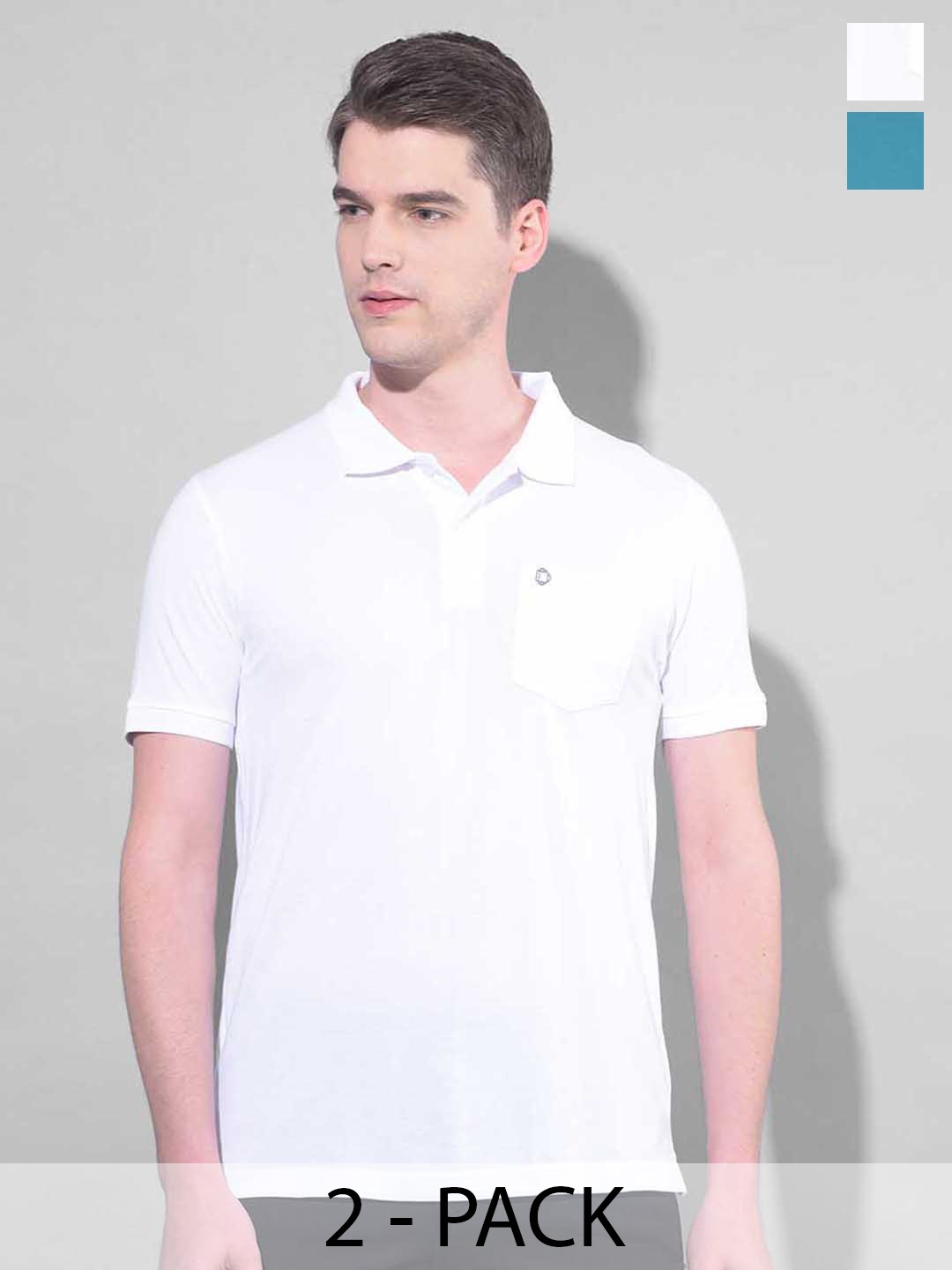 

Dollar Men 2 Polo Collar Pockets T-shirt, Multi
