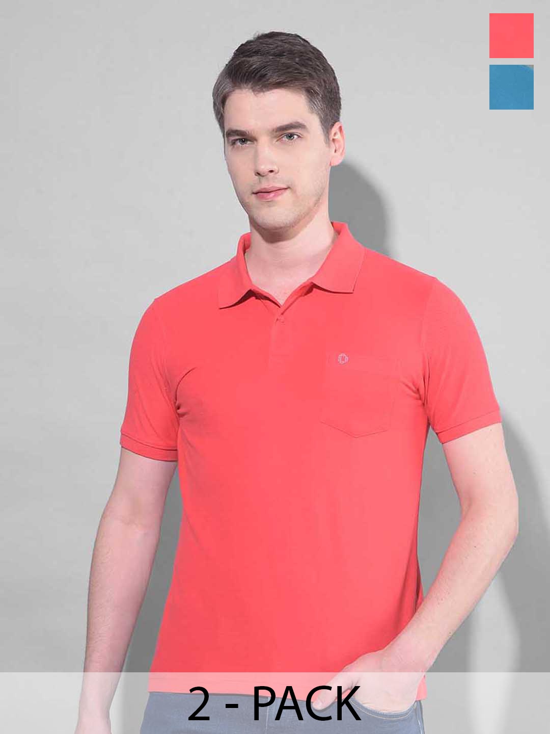 

Dollar Men 2 Polo Collar Pockets T-shirt, Multi