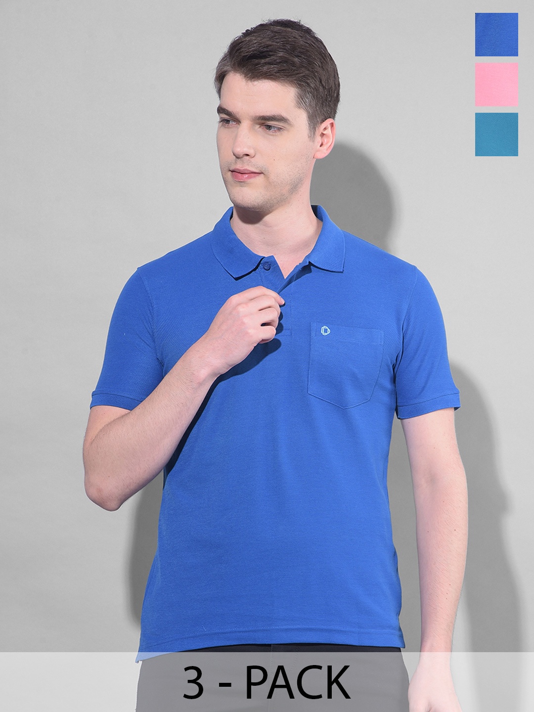 

Dollar Men 3 Polo Collar Applique T-shirt, Multi