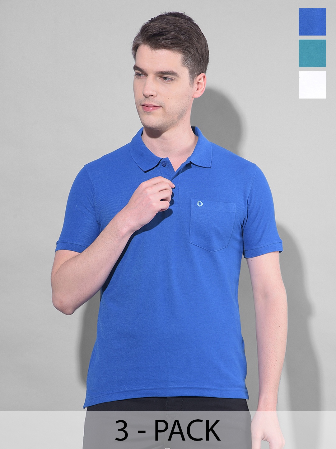 

Dollar Men 3 Polo Collar Pockets T-shirt, Multi