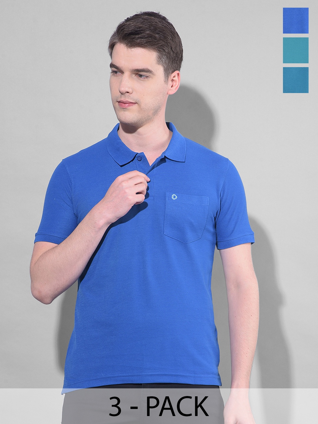 

Dollar Men 3 Polo Collar Applique T-shirt, Multi