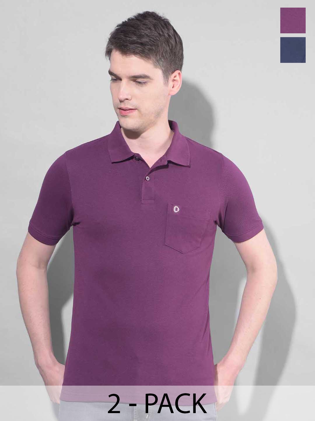 

Dollar Men 2 Polo Collar Pockets T-shirt, Multi