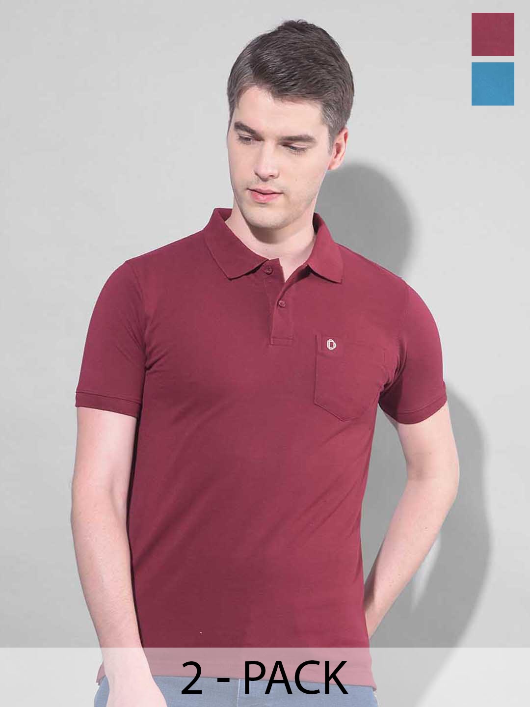 

Dollar Men 2 Polo Collar Pockets T-shirt, Multi