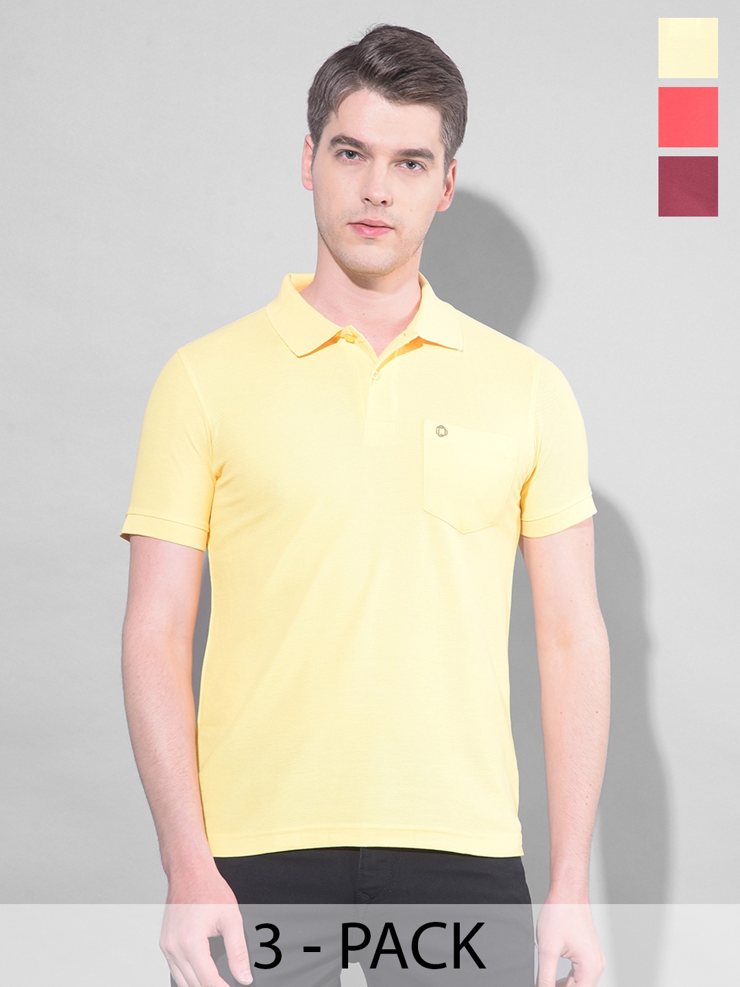 

Dollar Men 3 Polo Collar Applique T-shirt, Multi