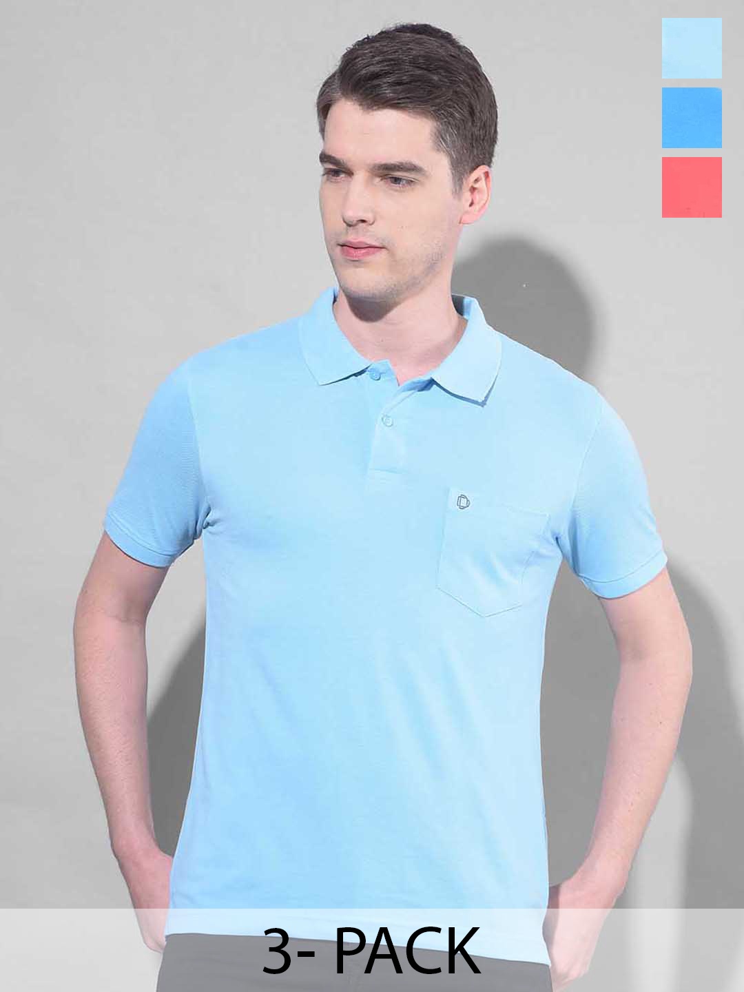 

Dollar Men 3 Polo Collar Applique T-shirt, Multi