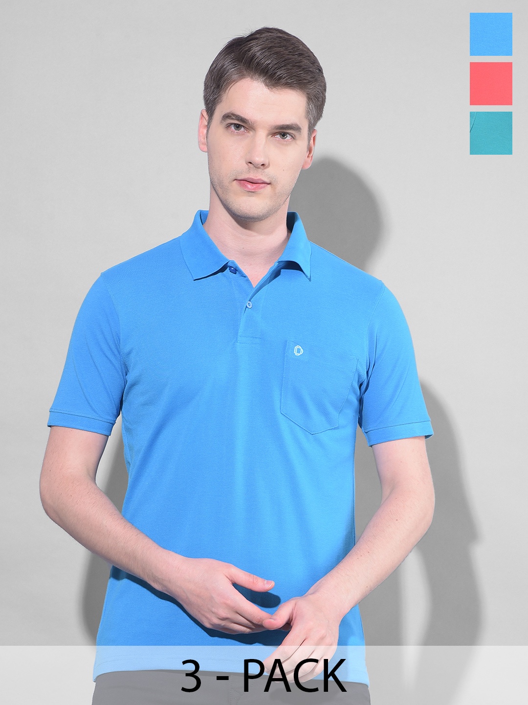 

Dollar Men 3 Polo Collar Applique T-shirt, Multi