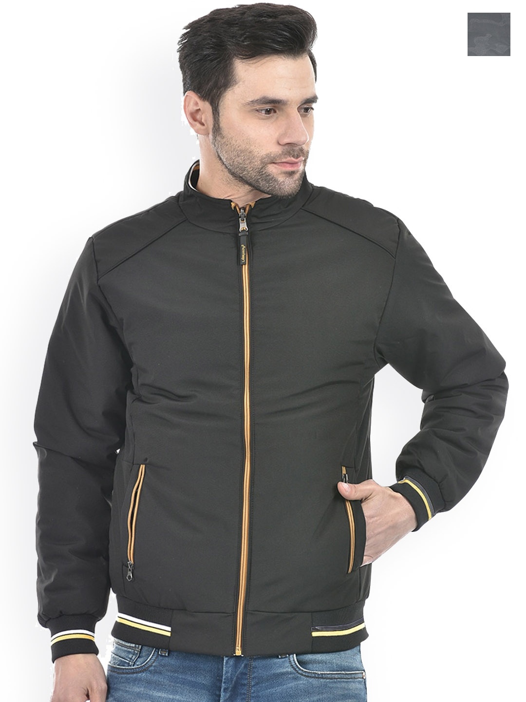 

Lawman pg3 Mock Collar Reversible Bomber Jacket, Olive
