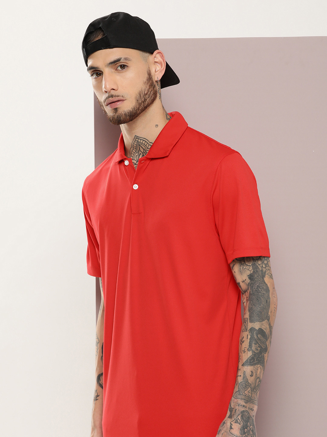

Kook N Keech Men Polo Collar T-shirt, Red