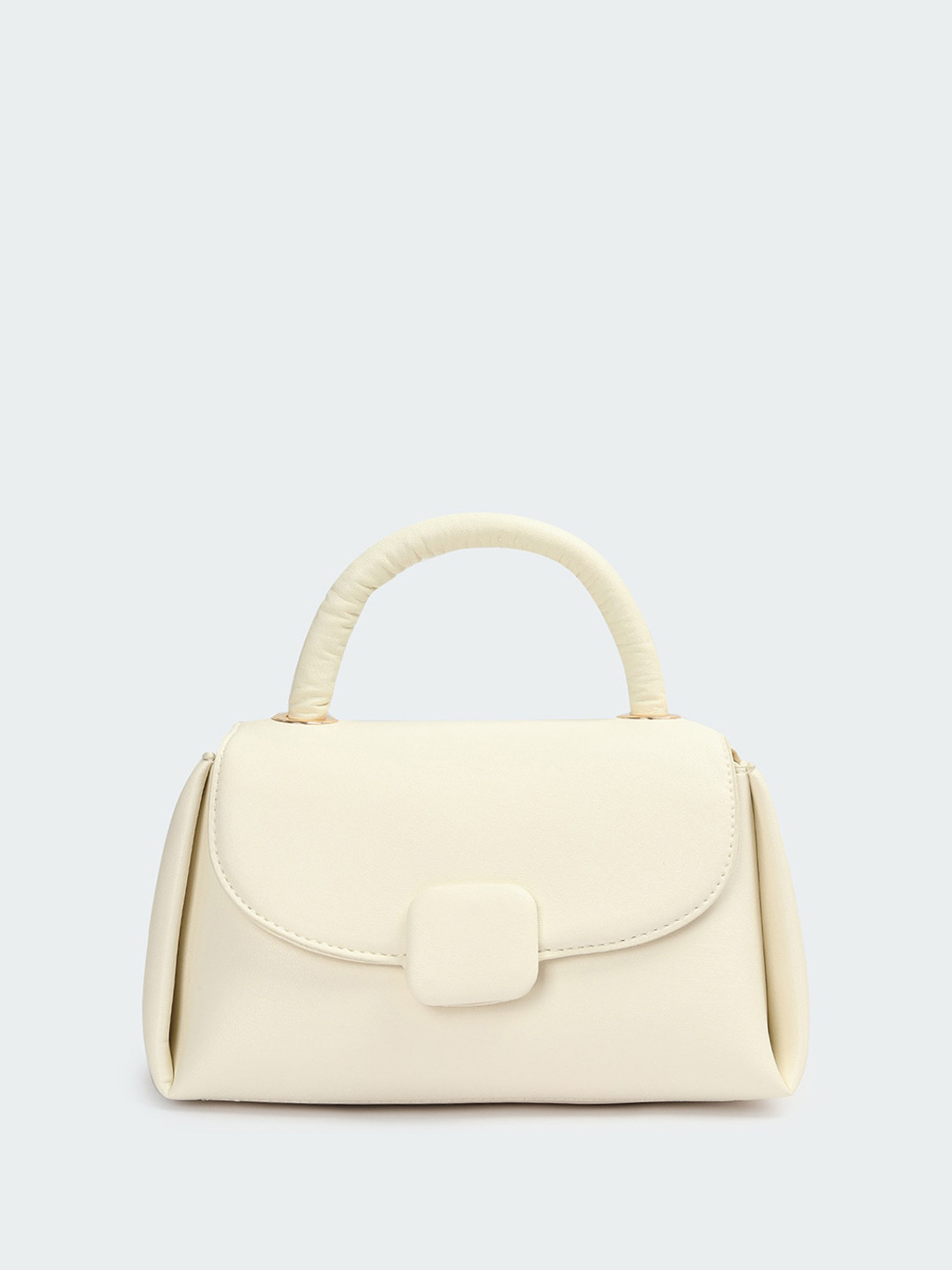 

max Structured Handheld Bag, White
