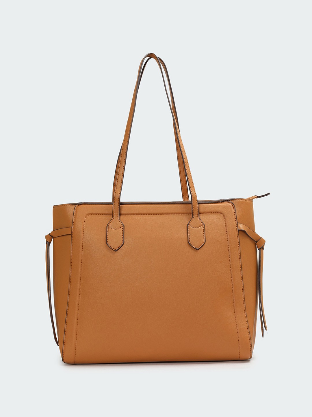 

max PU Oversized Structured Shoulder Bag, Brown