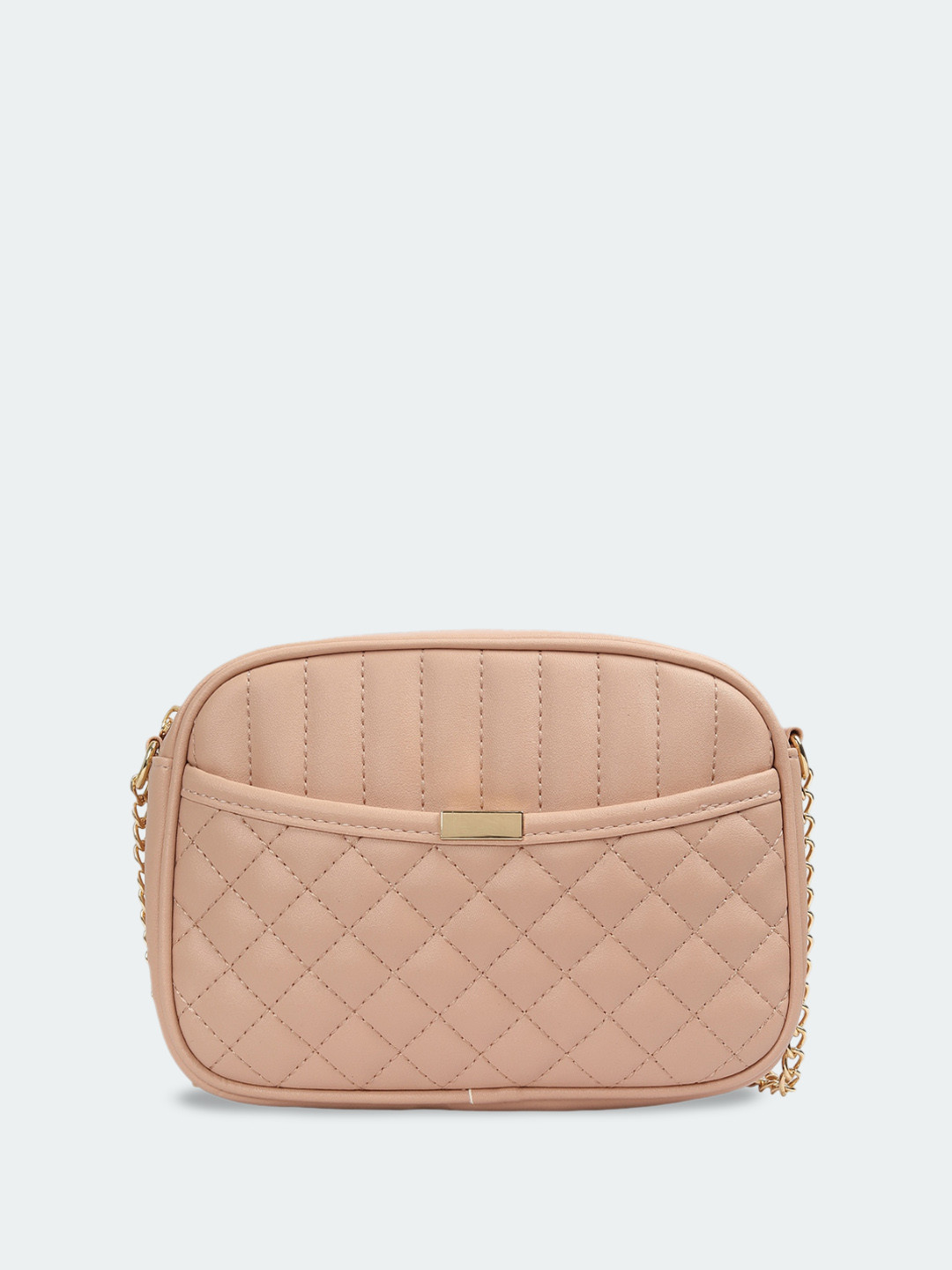 

max Structured Sling Bag with Quilted, Pink