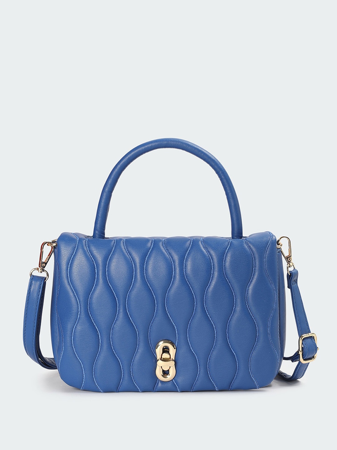 

max Textured Handheld Bag, Blue