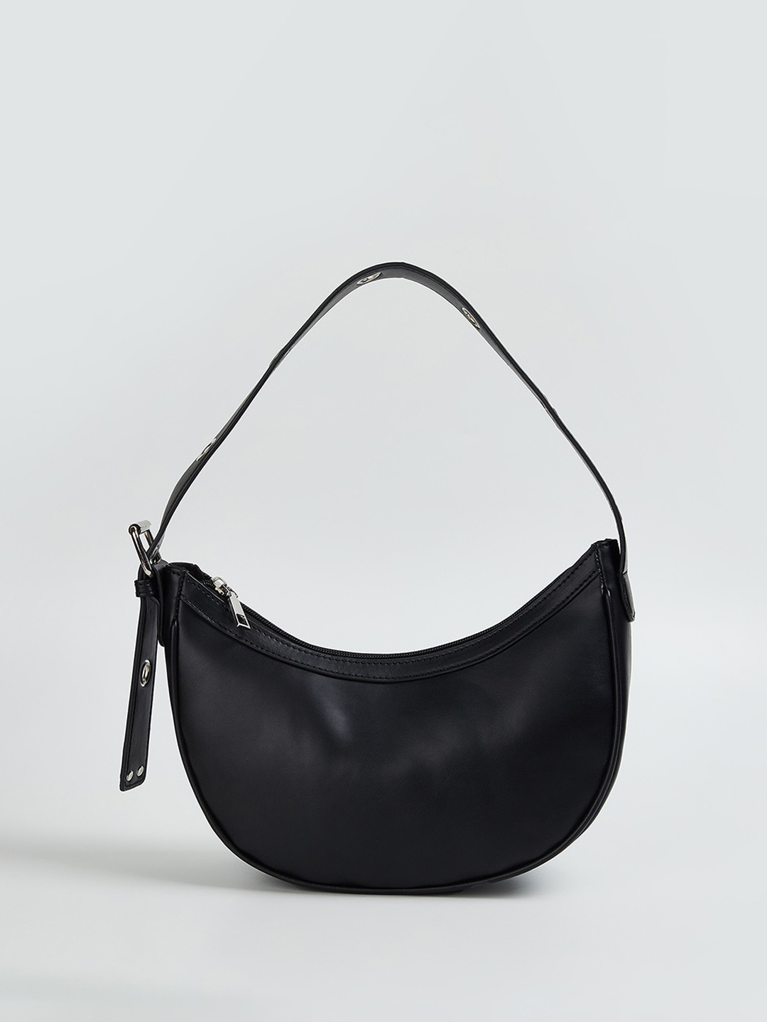 

max Half Moon Hobo Bag, Black