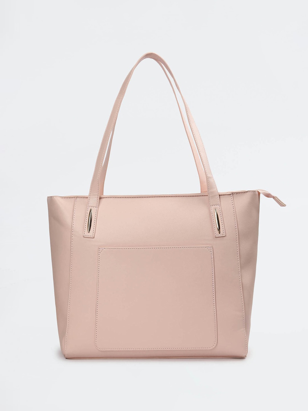 

max PU Oversized Structured Shoulder Bag with Quilted, Nude