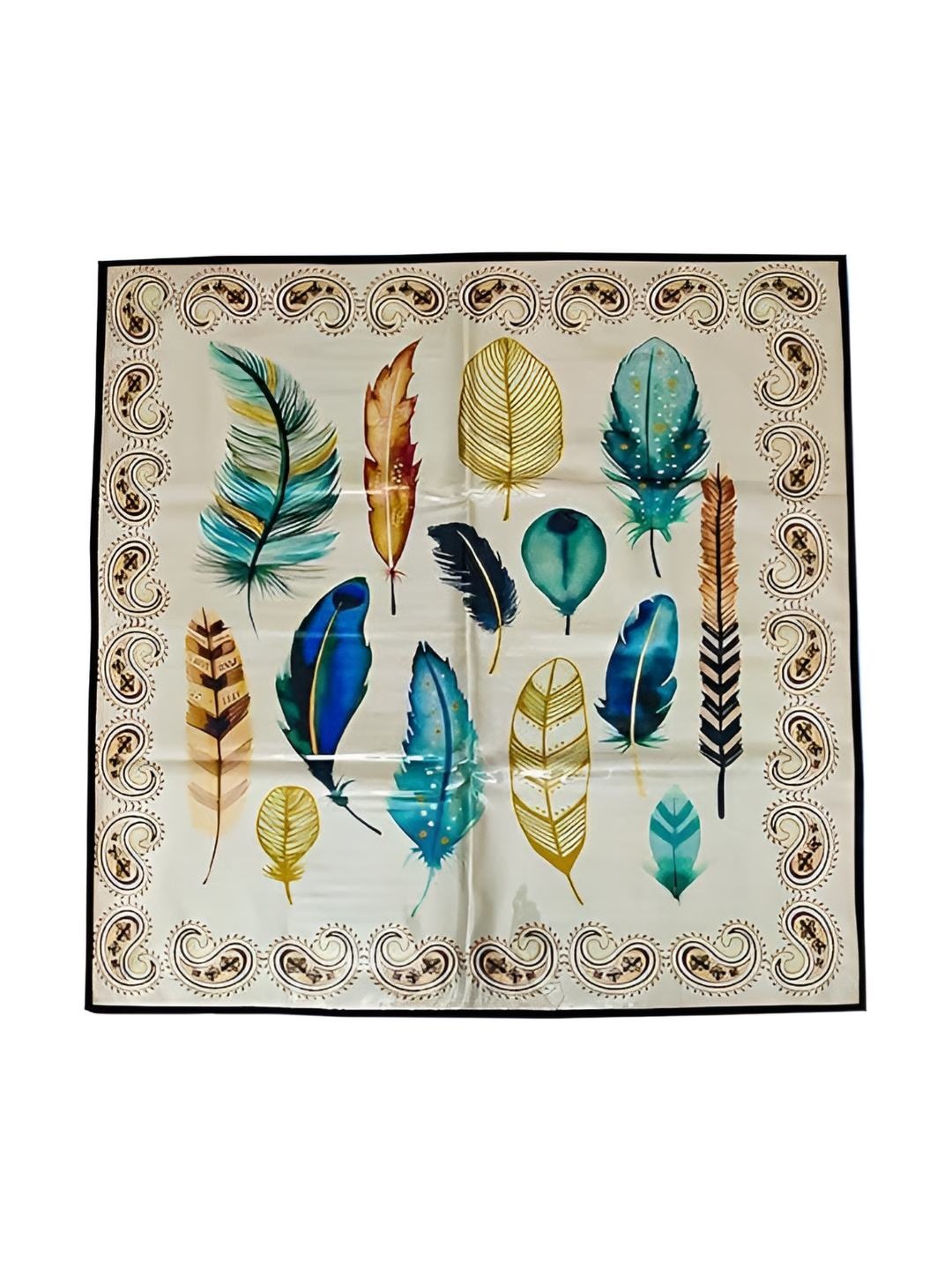 

CASA-NEST Off White Floral Printed Waterproof Food Mat