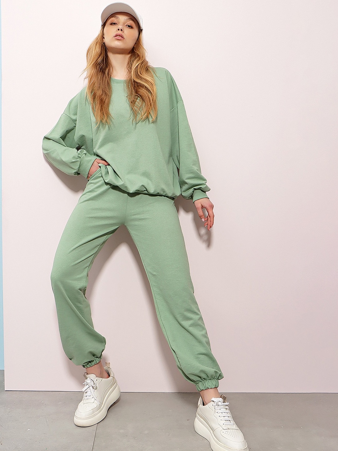 

Trend Alacati stili Long Sleeves Tracksuit, Green