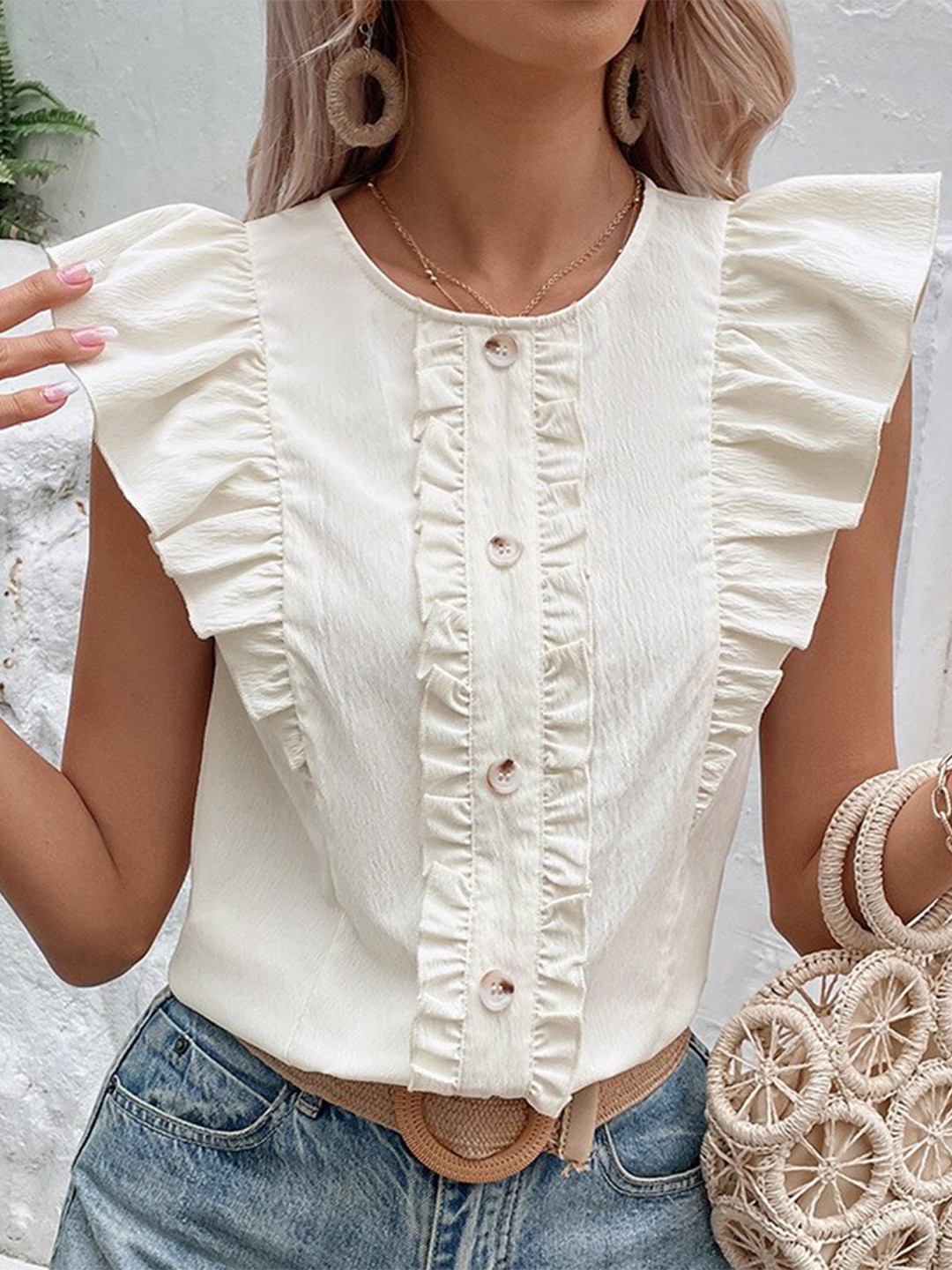 

StyleCast Women Solid Top, White