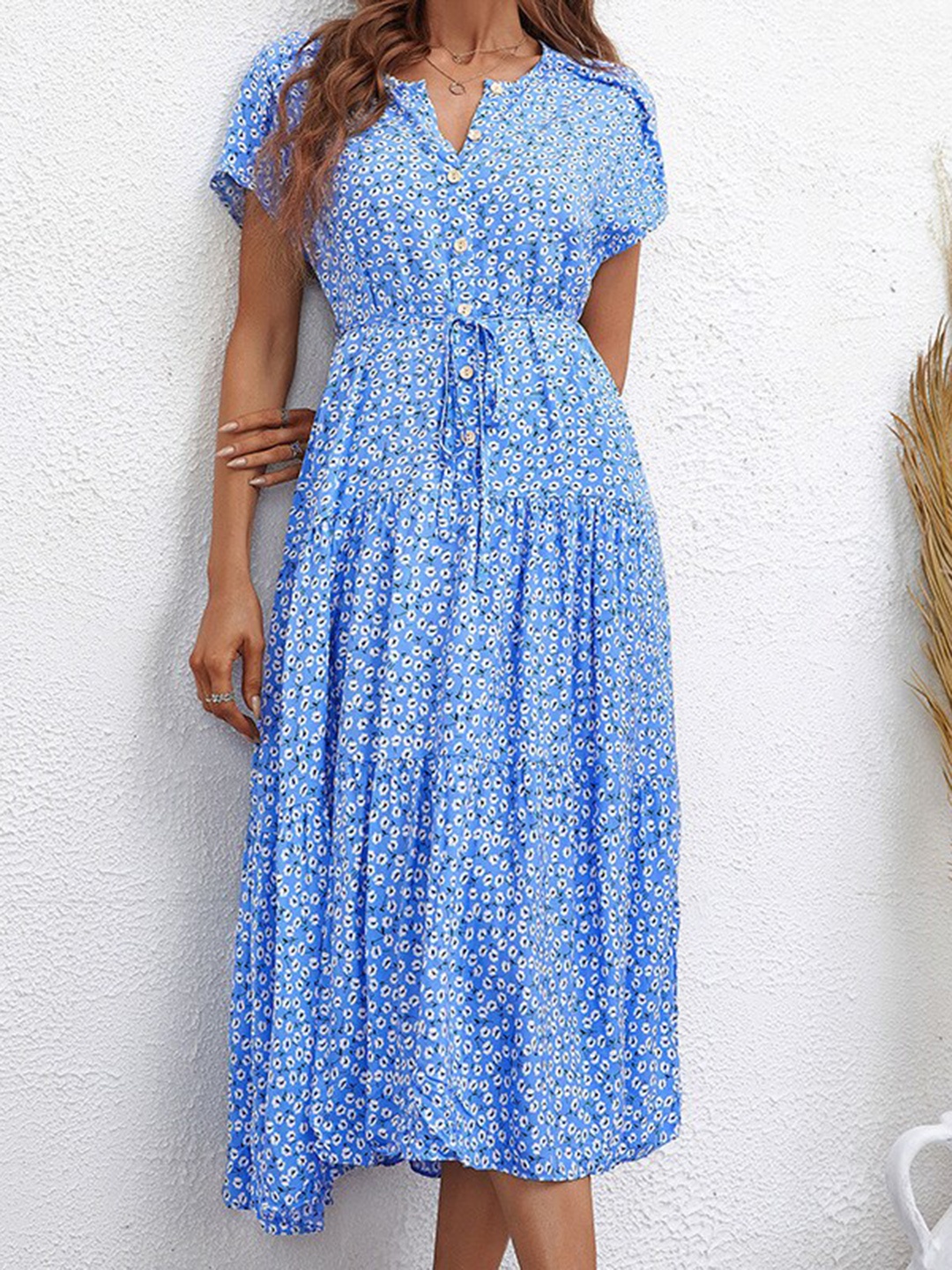 

StyleCast Floral Print Fit & Flare Midi Dress, Blue