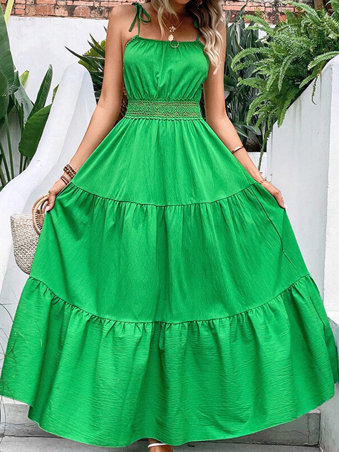 

StyleCast Solid Maxi Dress, Green