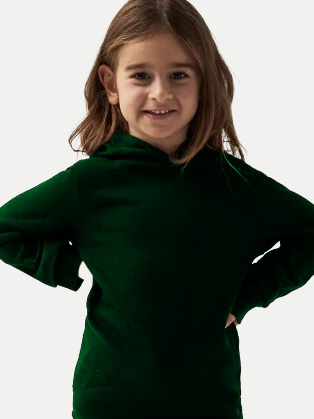 

BAESD Girls Hooded Pullover Cotton Sweatshirt, Green