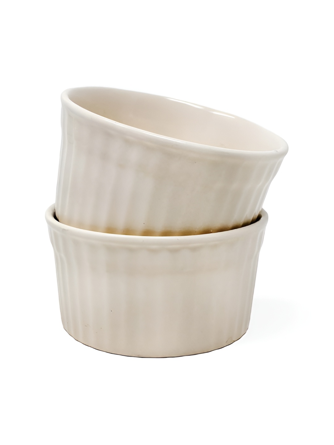 

The Earth Store 2 Pieces Cream-Coloured Ceramic Glossy Bowls
