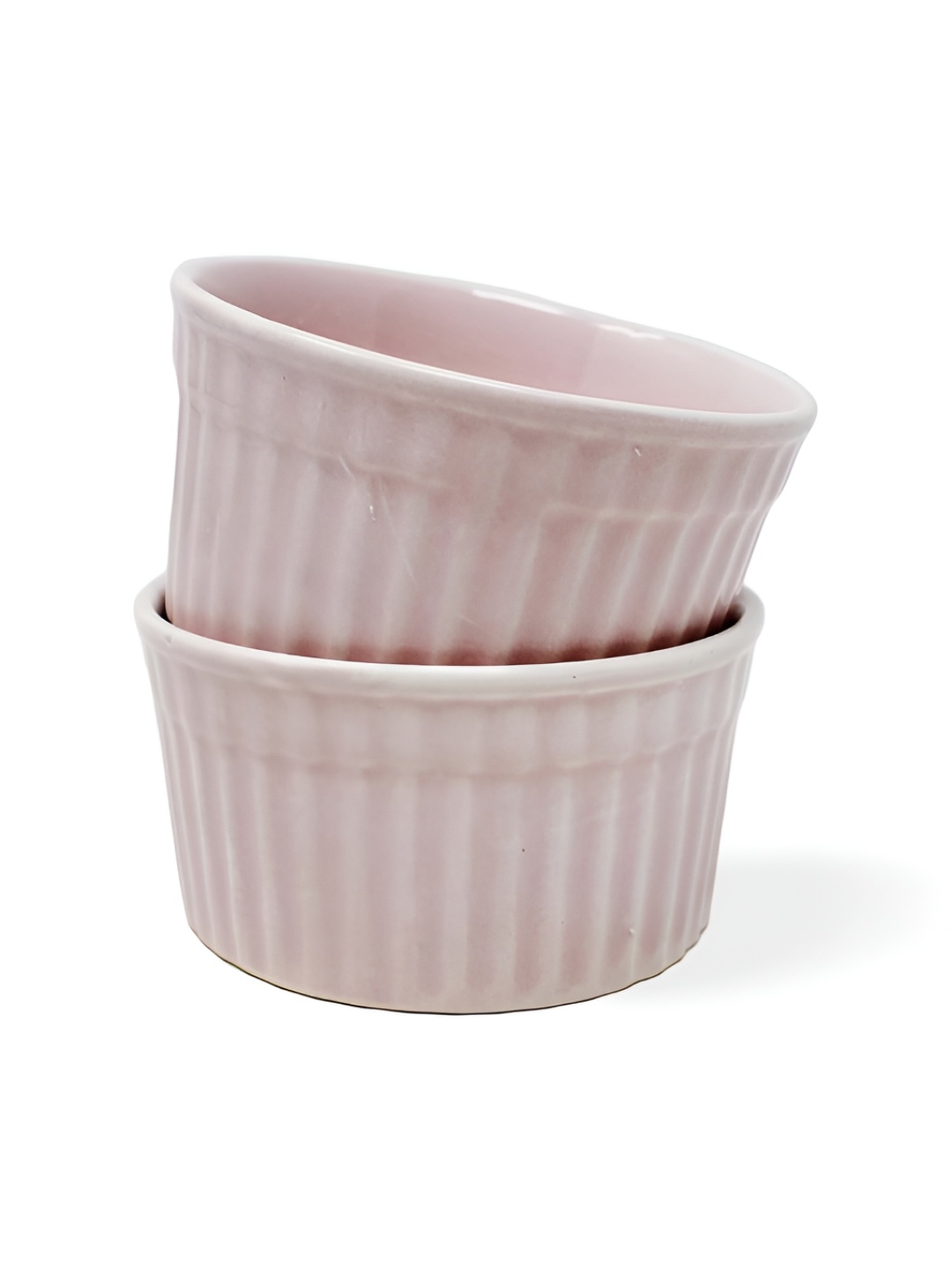 

The Earth Store Pink & 2 Pieces Textured Ceramic Glossy Bowls 220 ml