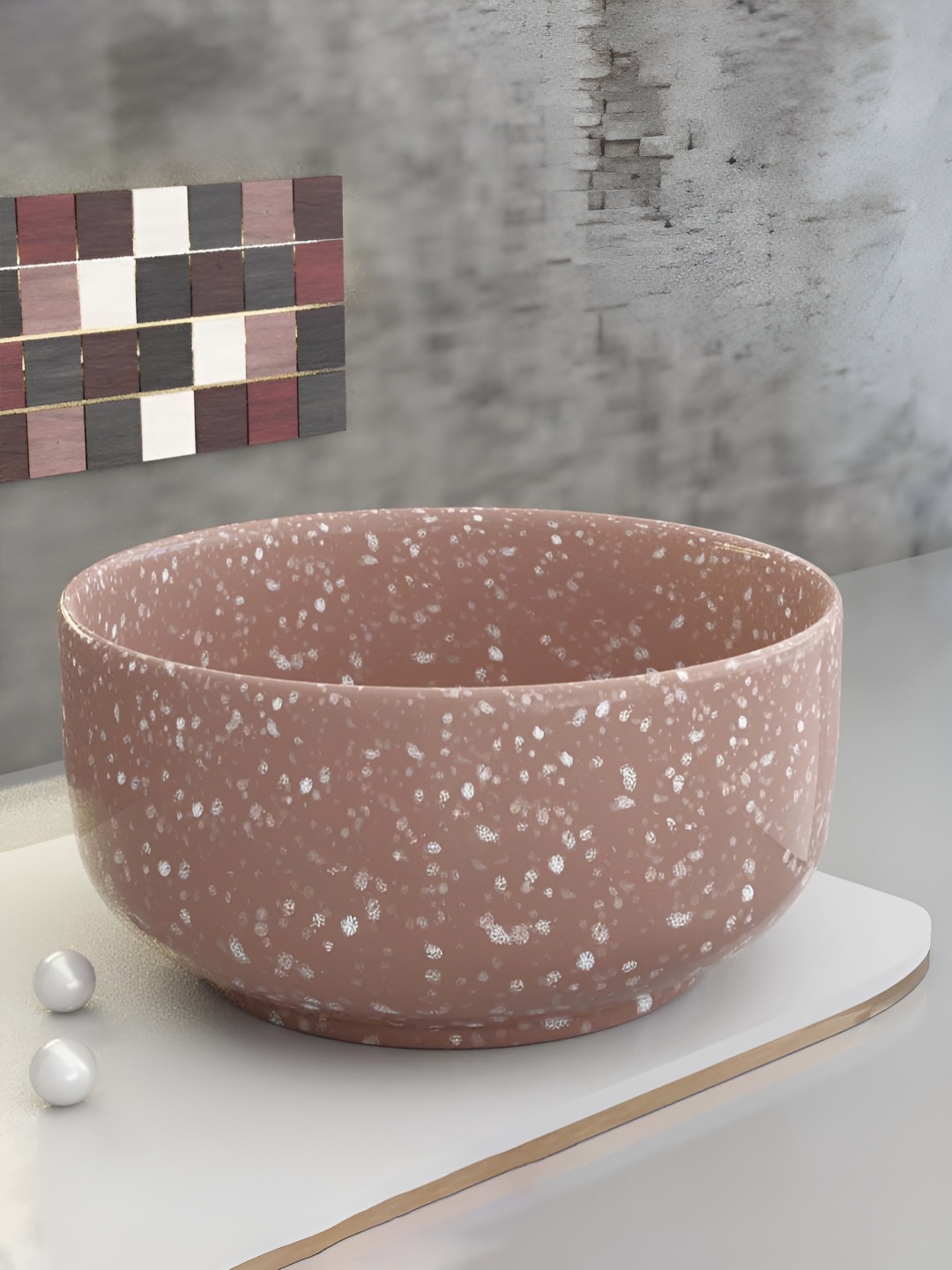 

The Earth Store Textured Marble Ceramic Glossy Bowl 900 ml, Brown